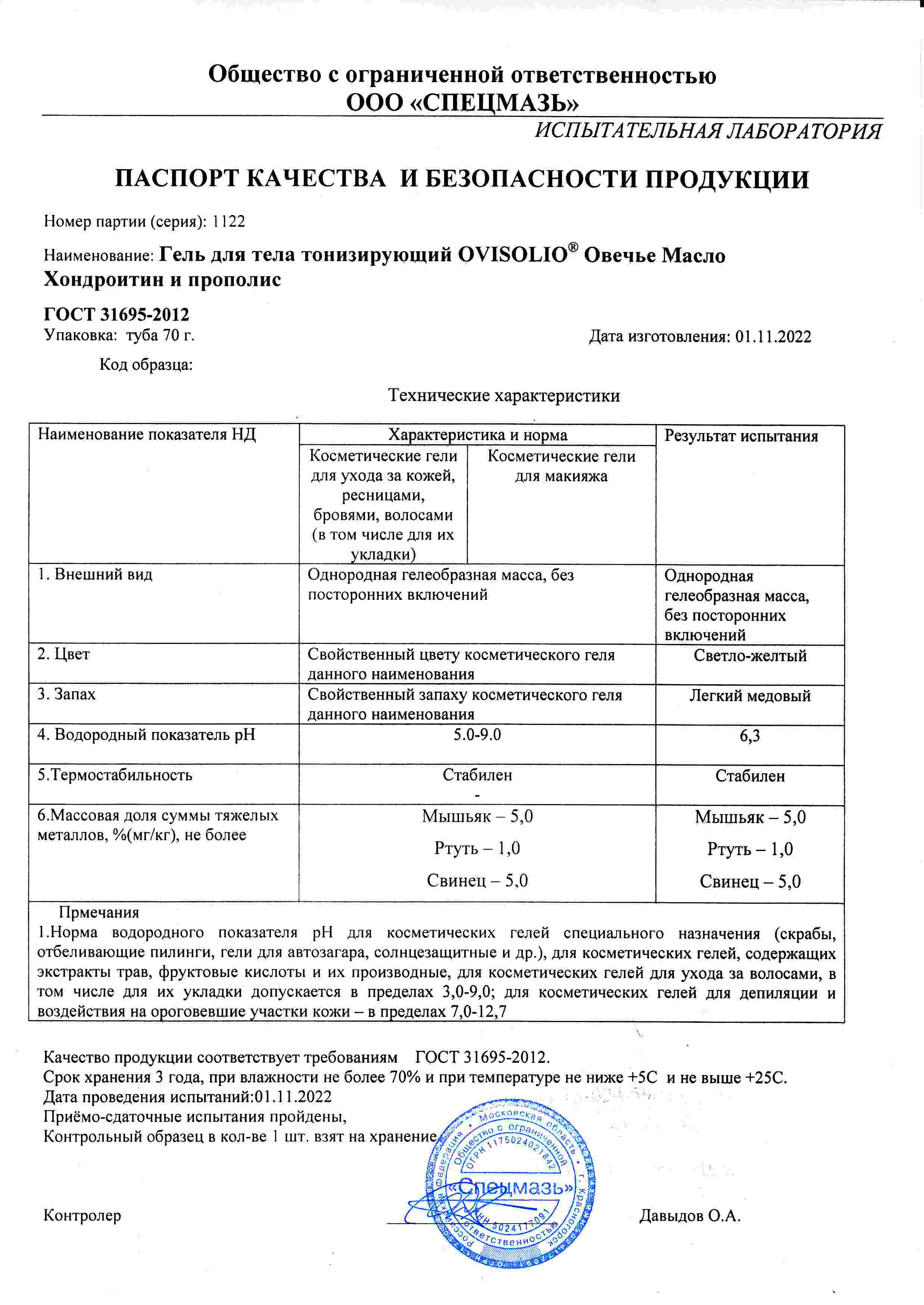 Паспорт №112022